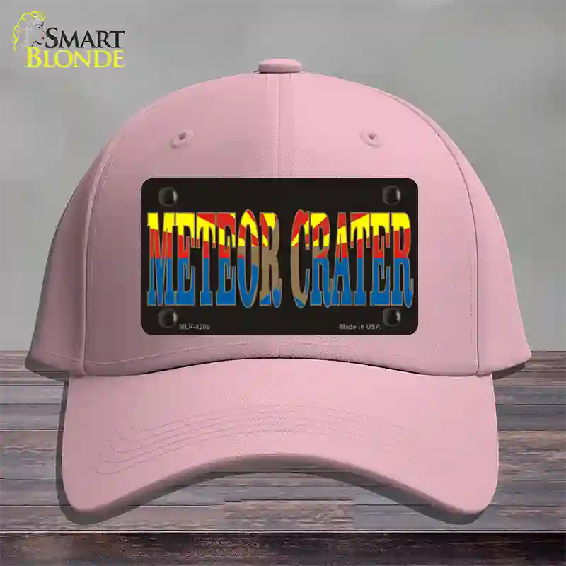 Meteor Crater Arizona Flag Novelty License Plate Hat Cotton / Pink