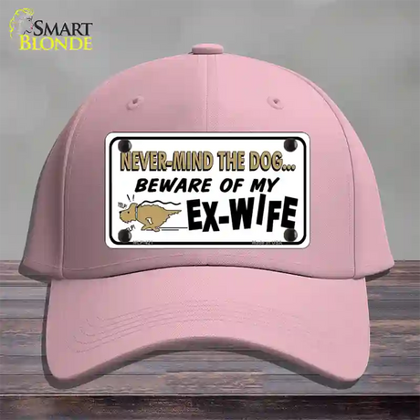 Beware Of My Ex-Wife Novelty License Plate Hat Cotton / Pink