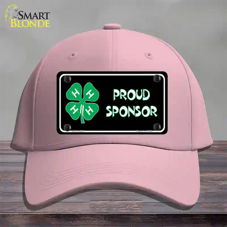 4-H Proud Sponsor Novelty License Plate Hat Cotton / Pink