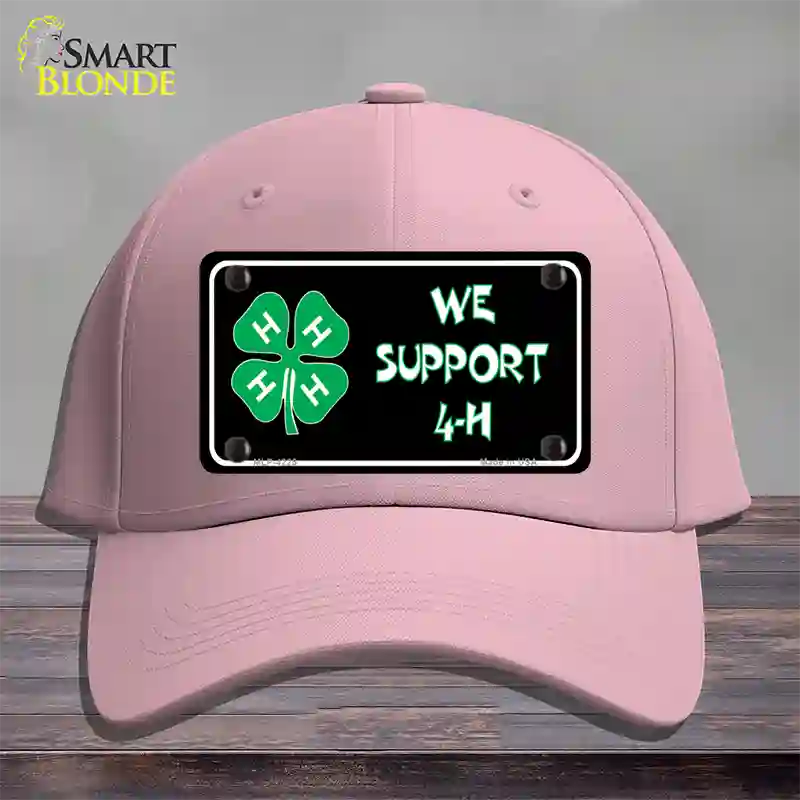 We Support 4-H Novelty License Plate Hat Cotton / Pink