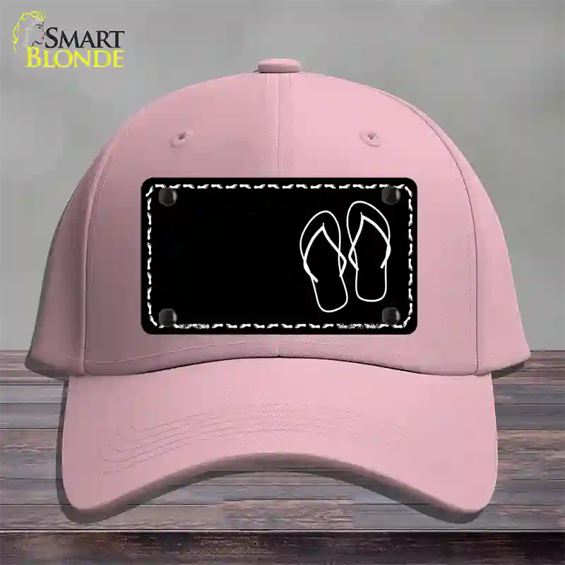 Flip Flops Offset Novelty License Plate Hat Cotton / Pink