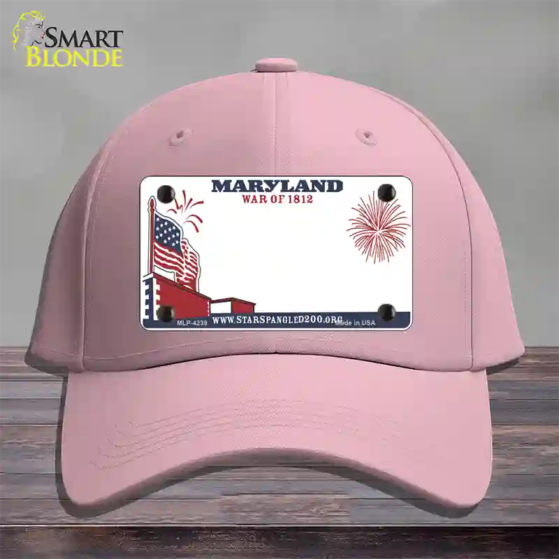 Maryland State Novelty License Plate Hat Cotton / Pink