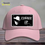 Cowboy Up License Novelty License Plate Hat Cotton / Pink