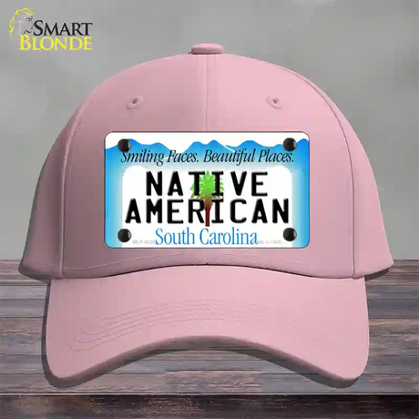 Native American South Carolina Novelty License Plate Hat Cotton / Pink