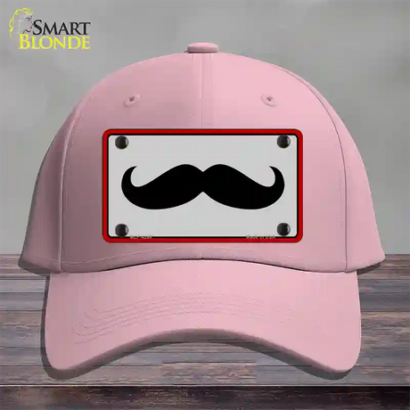 Mustache Novelty License Plate Hat Cotton / Pink