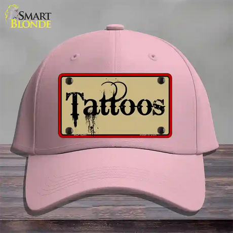 Tattoos Novelty License Plate Hat Cotton / Pink