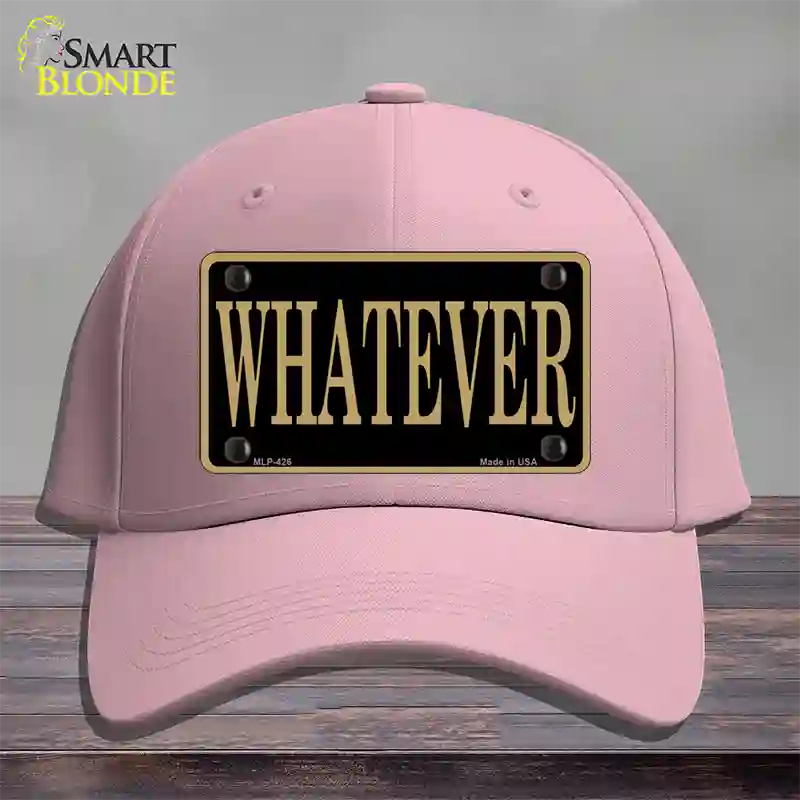 Whatever Novelty License Plate Hat Cotton / Pink