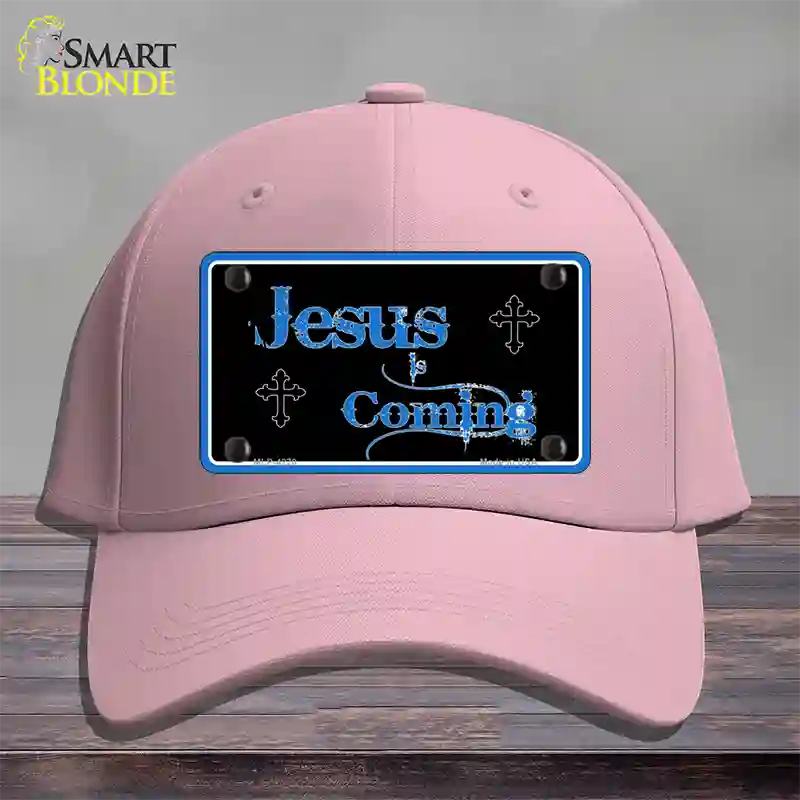 Jesus Is Coming Novelty License Plate Hat Cotton / Pink