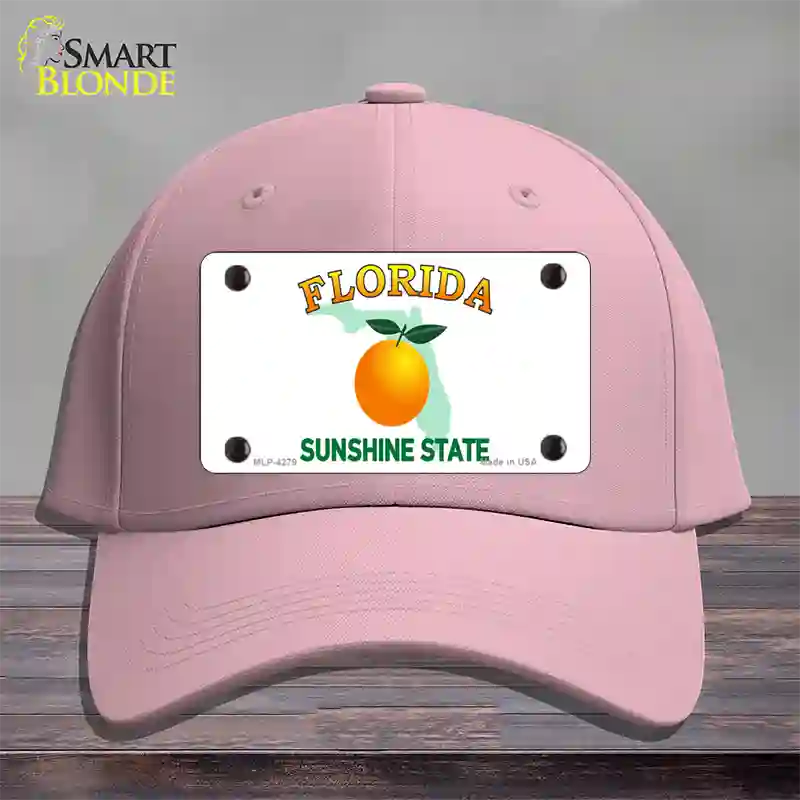 Florida State Novelty License Plate Hat Cotton / Pink