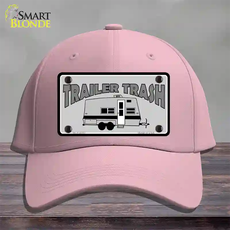 Trailer Trash Novelty License Plate Hat Cotton / Pink