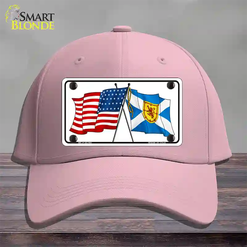 United States Scotland Crossed Flags Novelty License Plate Hat Sign Cotton / Pink