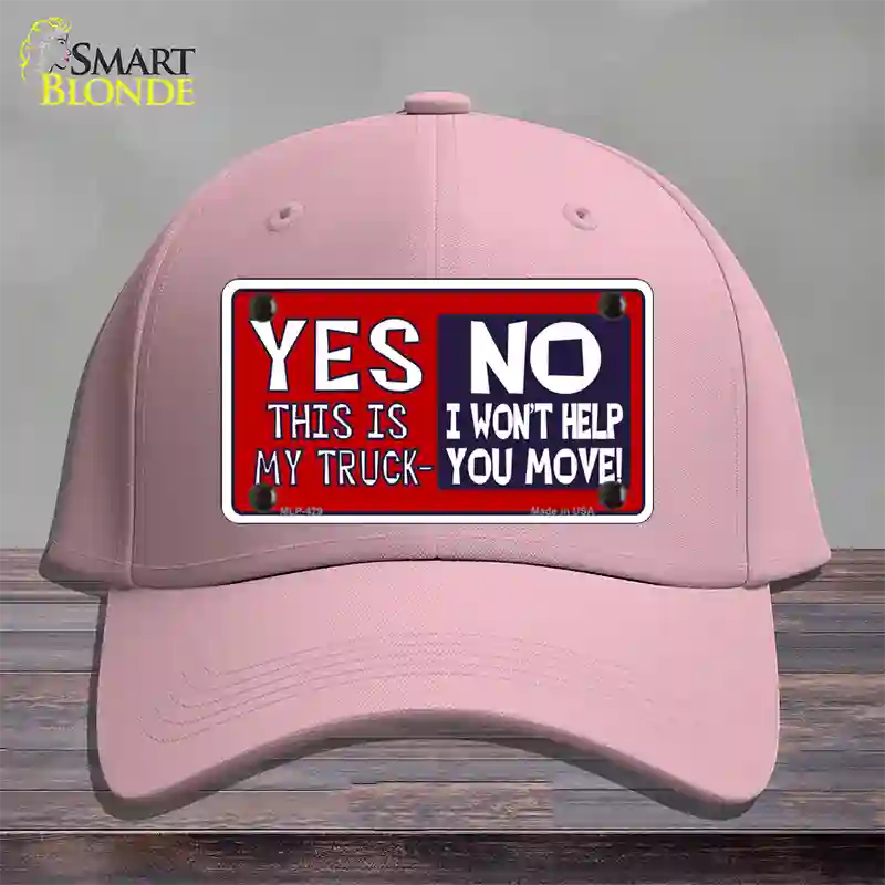 Yes This Is My Truck Novelty License Plate Hat Cotton / Pink