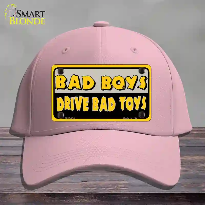 Bad Boys Drive Bad Toys Novelty License Plate Hat Cotton / Pink