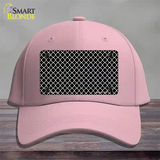 Black White Quatrefoil Novelty License Plate Hat Cotton / Pink