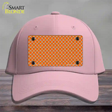 Orange White Quatrefoil Novelty License Plate Hat Cotton / Pink