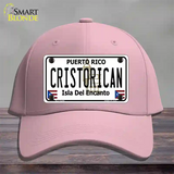 Cristorican Puerto Rico Novelty License Plate Hat Cotton / Pink