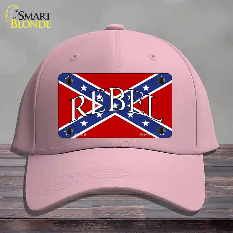 Rebel Confederate Flag Novelty License Plate Hat Cotton / Pink