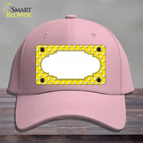 Scallop Yellow White Polka Dot Novelty License Plate Hat Cotton / Pink