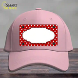 Scallop Red White Polka Dot Novelty License Plate Hat Cotton / Pink