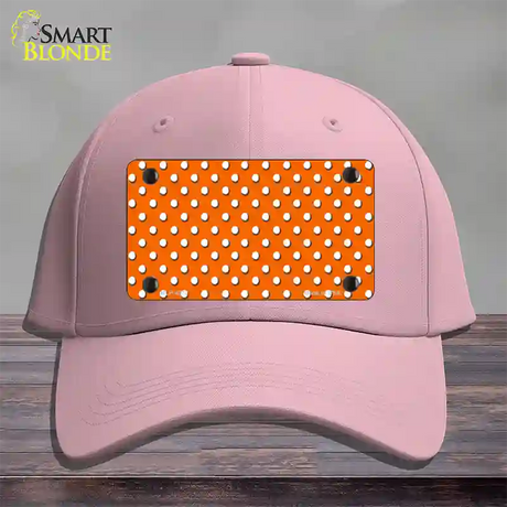 Orange Polka Dot Novelty License Plate Hat Cotton / Pink