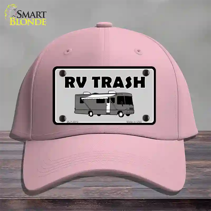 RV Trash Aluminum Automotive Novelty License Plate Hat Cotton / Pink