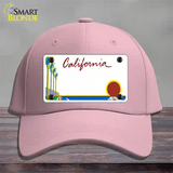 California Palm Trees State Blank Novelty License Plate Hat Cotton / Pink