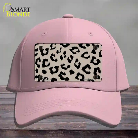 Tan Black Cheetah Novelty License Plate Hat Cotton / Pink