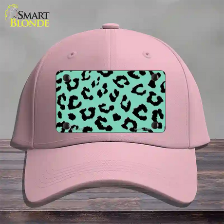 Mint Black Cheetah Novelty License Plate Hat Cotton / Pink