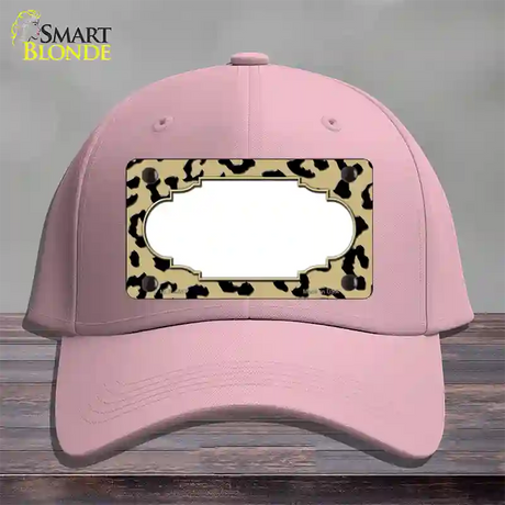 Gold Black Cheetah Scallop Novelty License Plate Hat Cotton / Pink