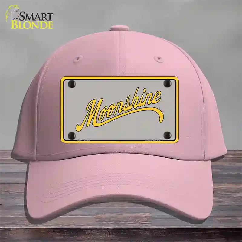 Moonshine Novelty License Plate Hat Cotton / Pink