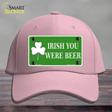 Irish You Were Beer Novelty License Plate Hat Cotton / Pink