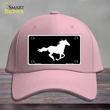 Running Horse Novelty License Plate Hat Cotton / Pink