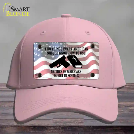 Every American Should Know Novelty License Plate Hat Cotton / Pink