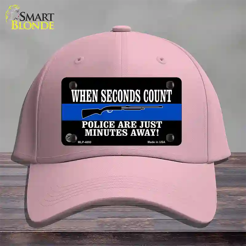 Police Are Just Minutes Away Novelty License Plate Hat Cotton / Pink