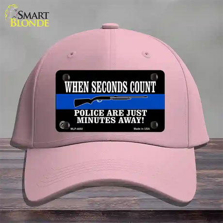 Police Are Just Minutes Away Novelty License Plate Hat Cotton / Pink