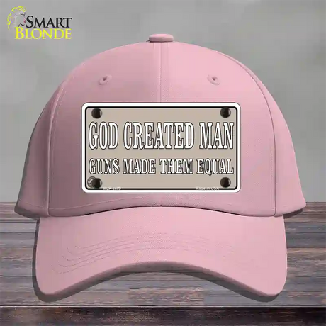 Guns Made Them Equal Novelty License Plate Hat Cotton / Pink