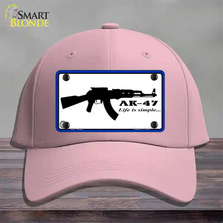 Life Is Simple Novelty License Plate Hat Cotton / Pink