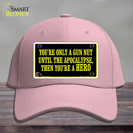 Gun Nut Novelty License Plate Hat Cotton / Pink