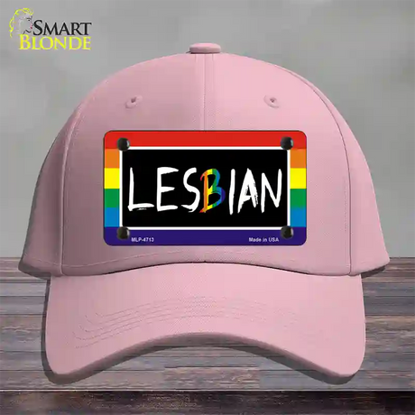 Lesbian Novelty License Plate Hat Cotton / Pink