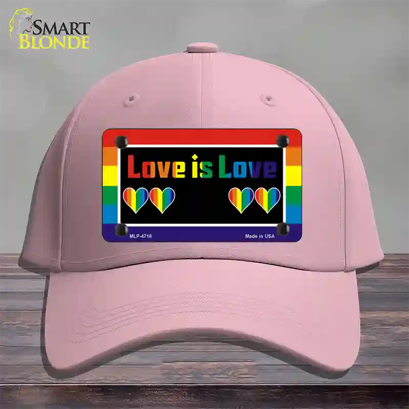 Love Is Love Novelty License Plate Hat Cotton / Pink