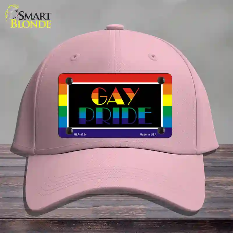 Gay Pride Novelty License Plate Hat Cotton / Pink