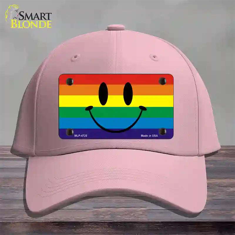 Smiley Face Novelty License Plate Hat Cotton / Pink