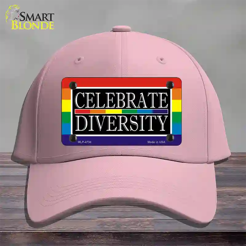 Celebrate Diversity Novelty License Plate Hat Cotton / Pink