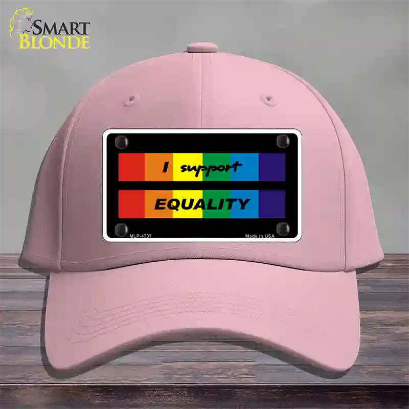 I Support Equality Novelty License Plate Hat Cotton / Pink