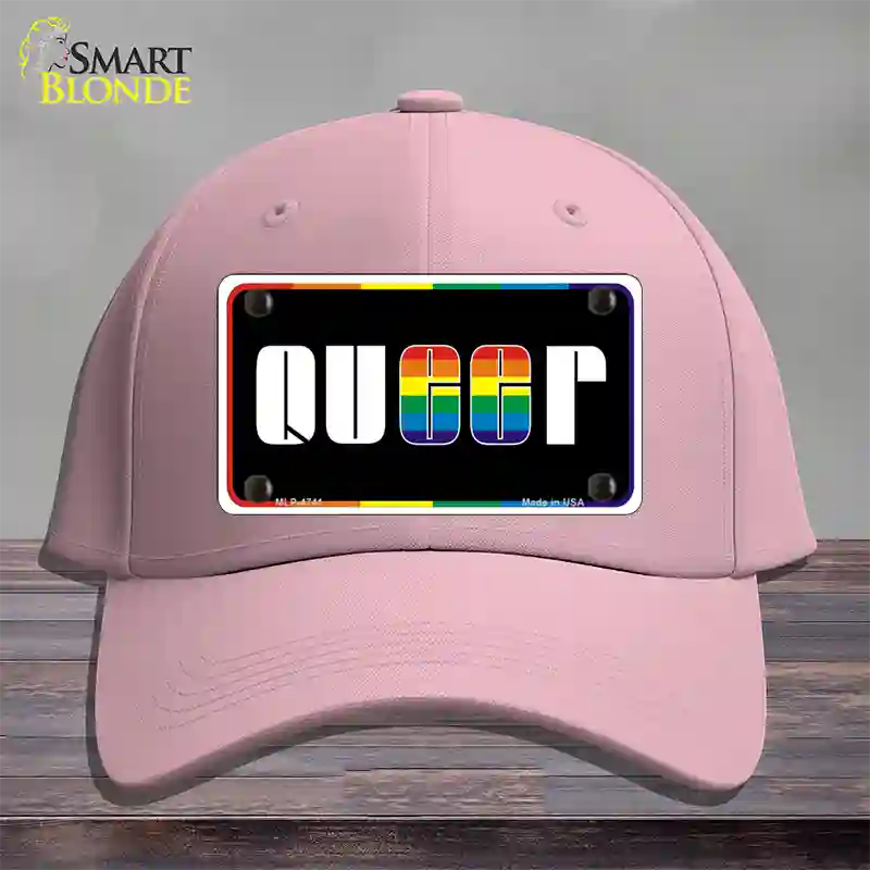 Queer Novelty License Plate Hat Cotton / Pink