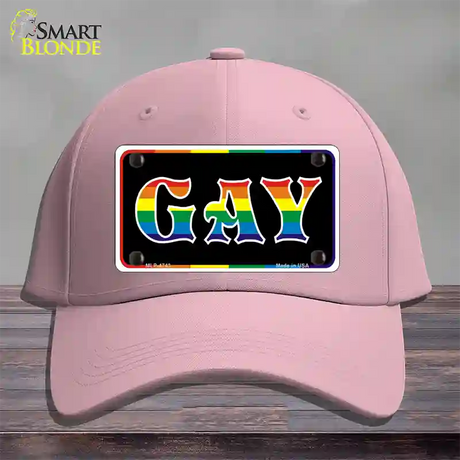 Gay Novelty License Plate Hat Cotton / Pink