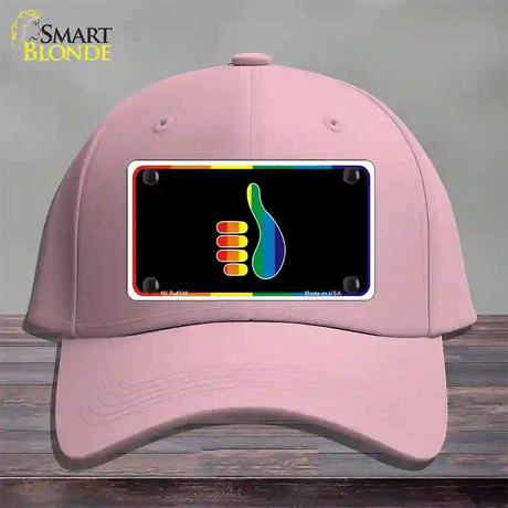 Thumbs Up Novelty License Plate Hat Cotton / Pink