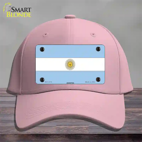 Argentina Flag Novelty License Plate Hat Cotton / Pink