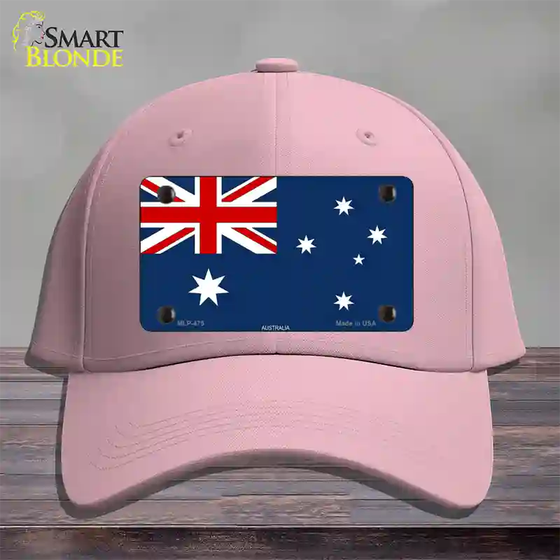 Australia Flag Novelty License Plate Hat Cotton / Pink