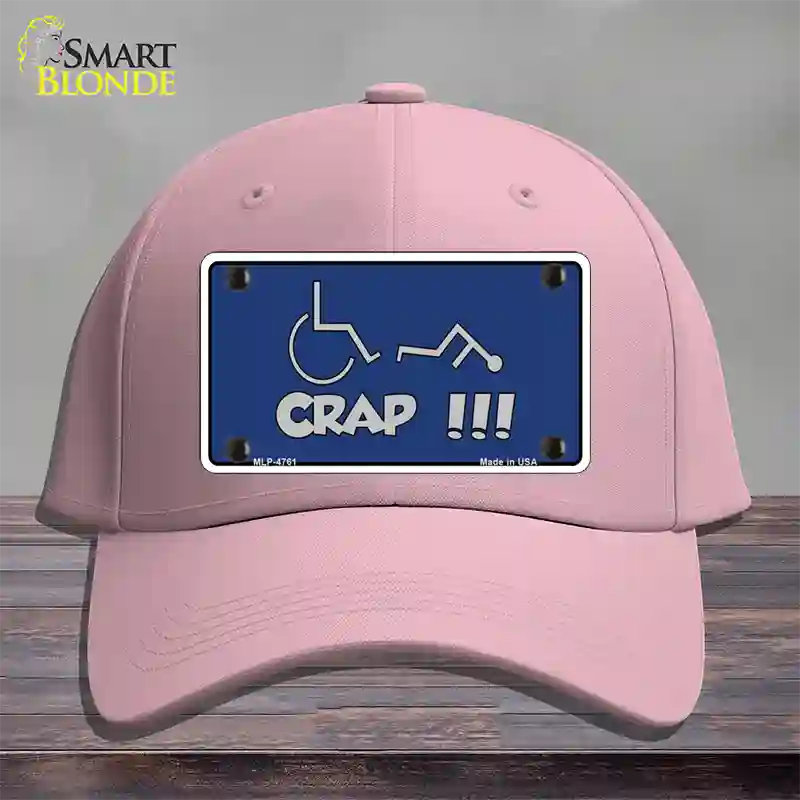 Handicap Crap Logo Novelty License Plate Hat Cotton / Pink